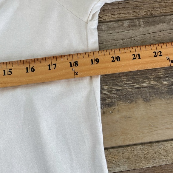 Amour Vert Women's Soft Knit Top Size L Color White Short Sleeves - Picture 5 of 9